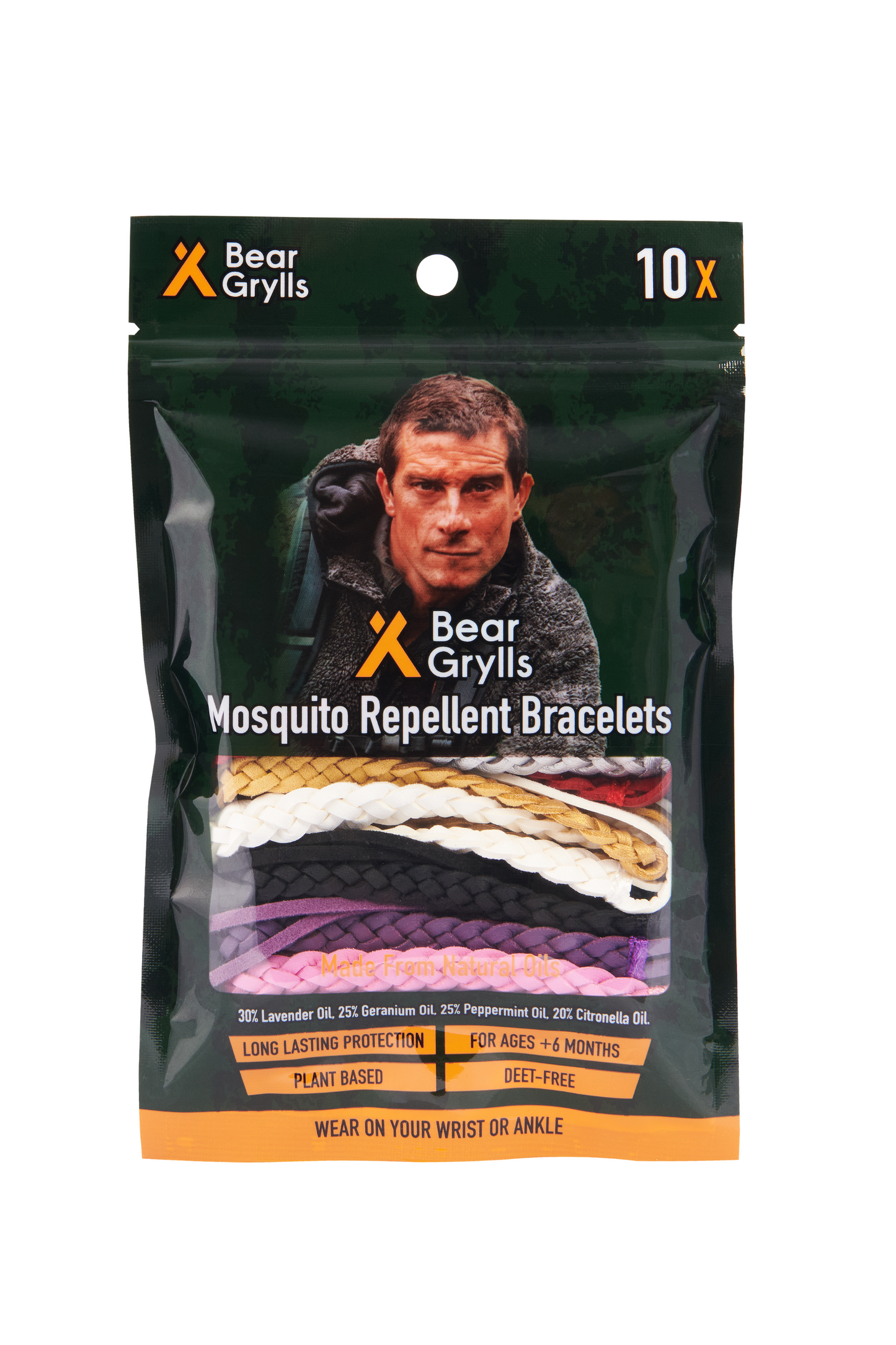 Bear Grylls Mosquito Repellent Bracelets (x10 Pack)