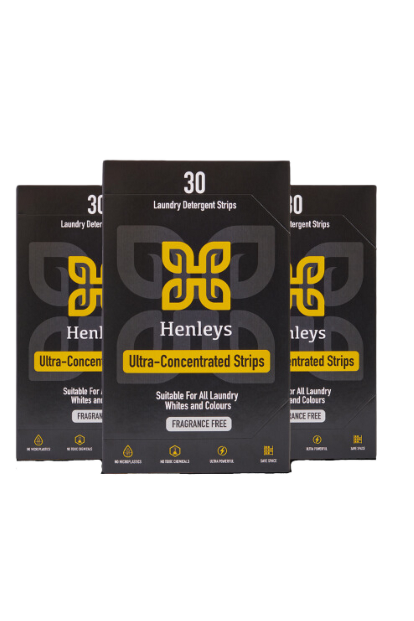 Henleys Laundry Detergent Strips - Fragrance Free 3-Pack (Multi-Saver)