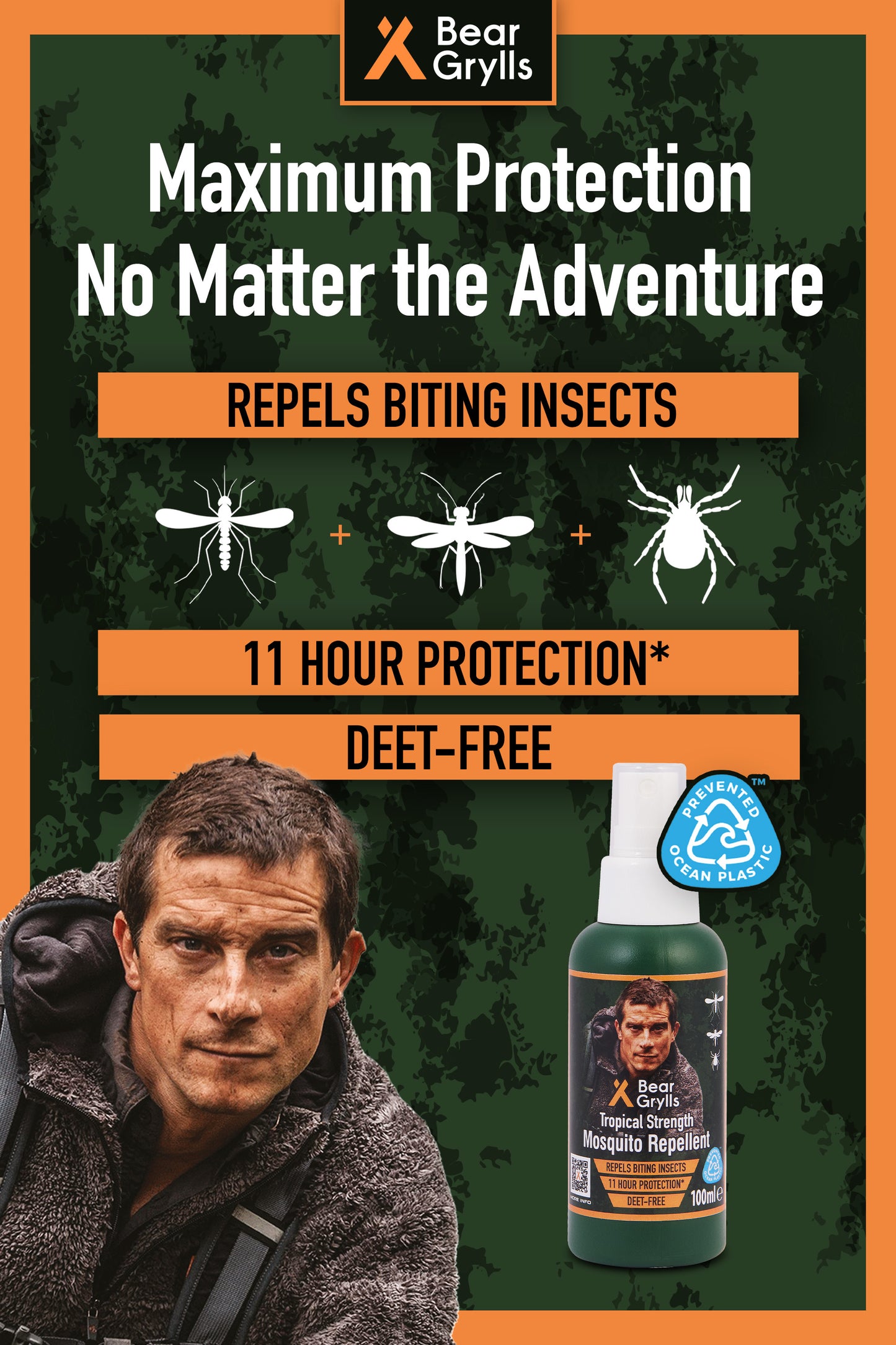 Bear Grylls Tropical Strength Mosquito Repellent Spray