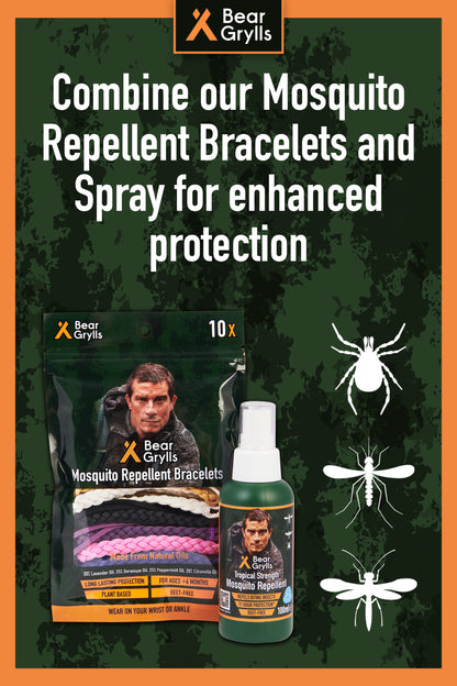 Bear Grylls Mosquito Repellent Bracelets (x10 Pack)