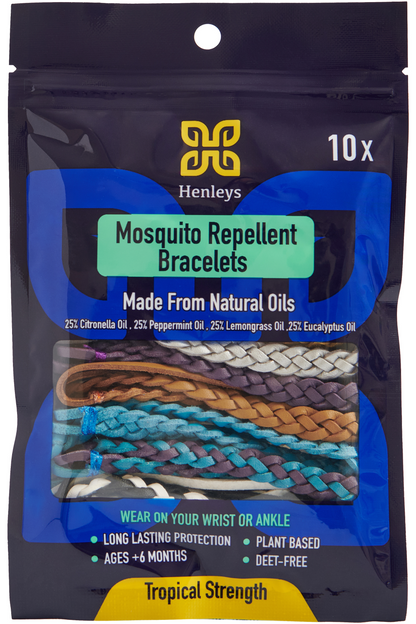 Henleys Mosquito Repellent Bracelets (x10 Pack)